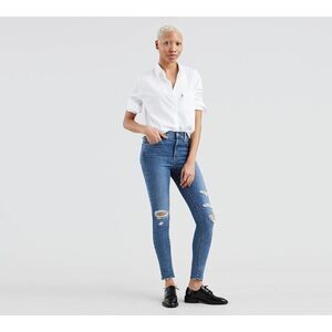 Levi's 720 High Rise Super Skinny Distressed Denim Jeans Size 25